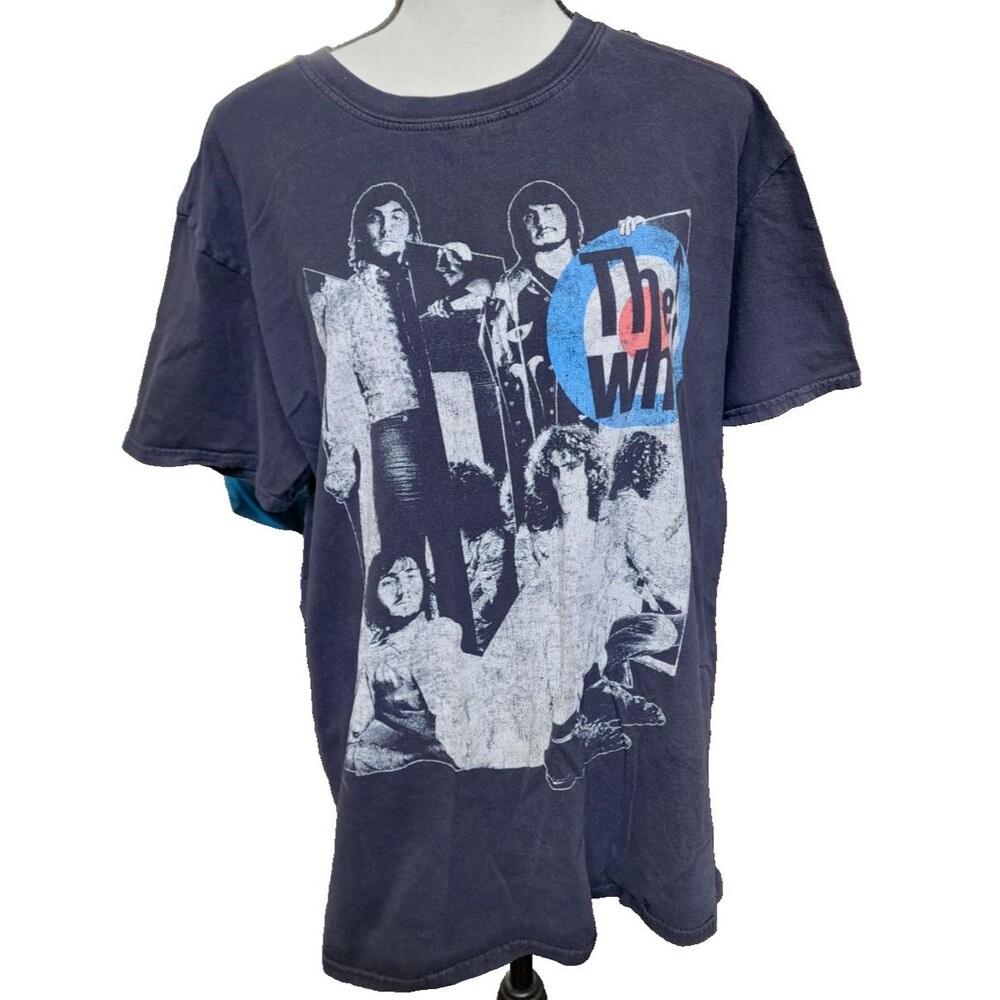 The Who Band Tee 2015 Black Size XL Retro 2 Sides Rock